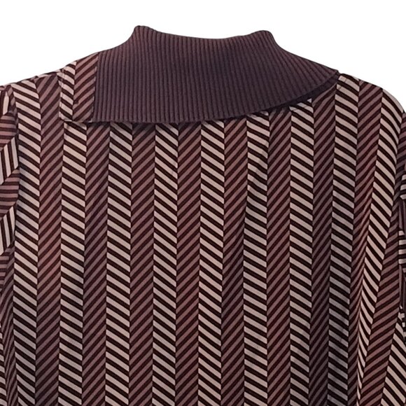 Iman: Long Sleeve Blouse, Size 2X, Brown/Tan - Picture 4 of 7